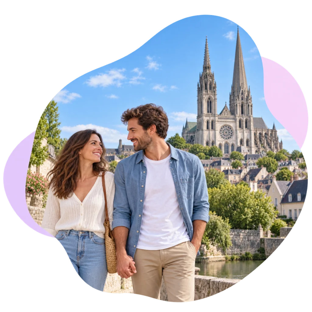 Un couple partage un moment de complicité.