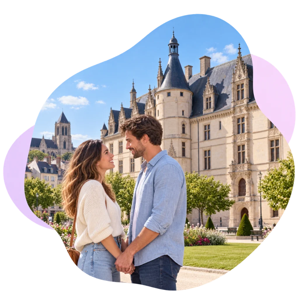 Un couple partage un moment de complicité.