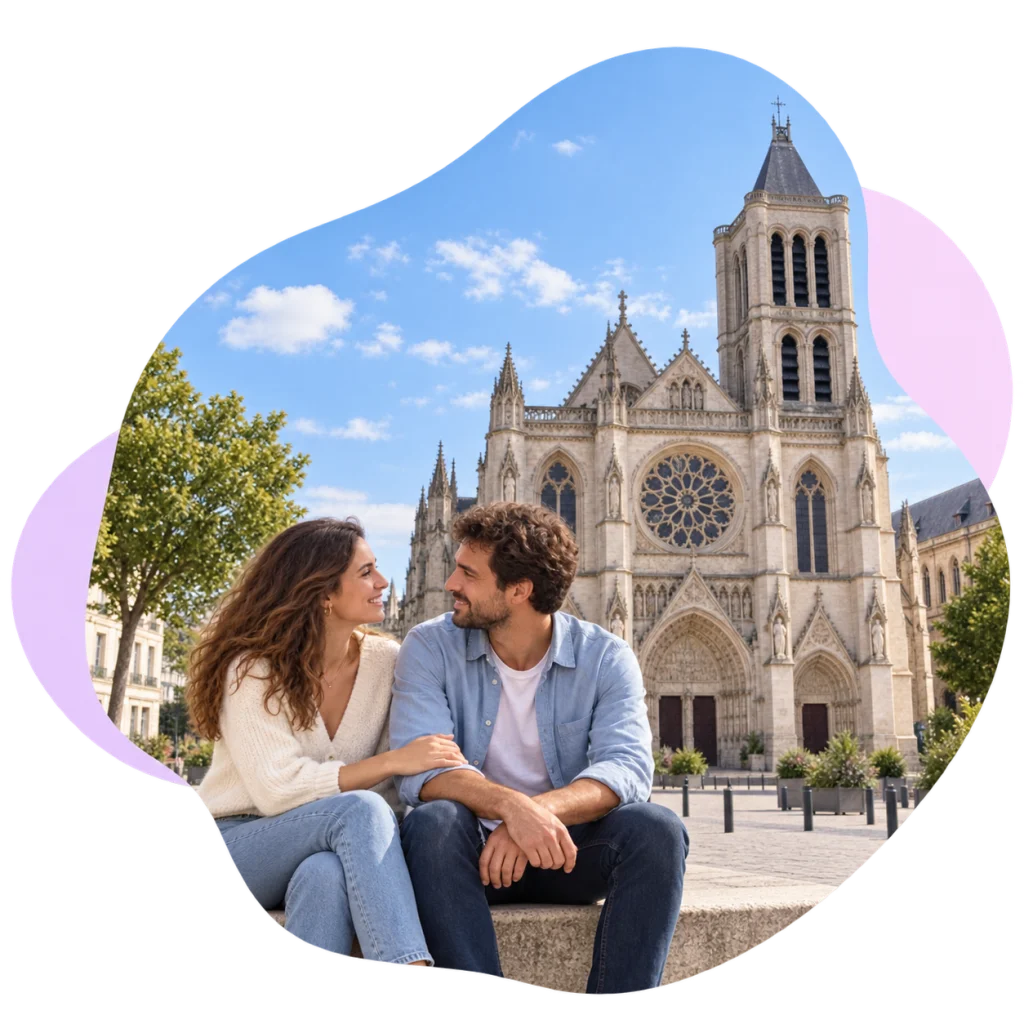 Un couple partage un moment de complicité.